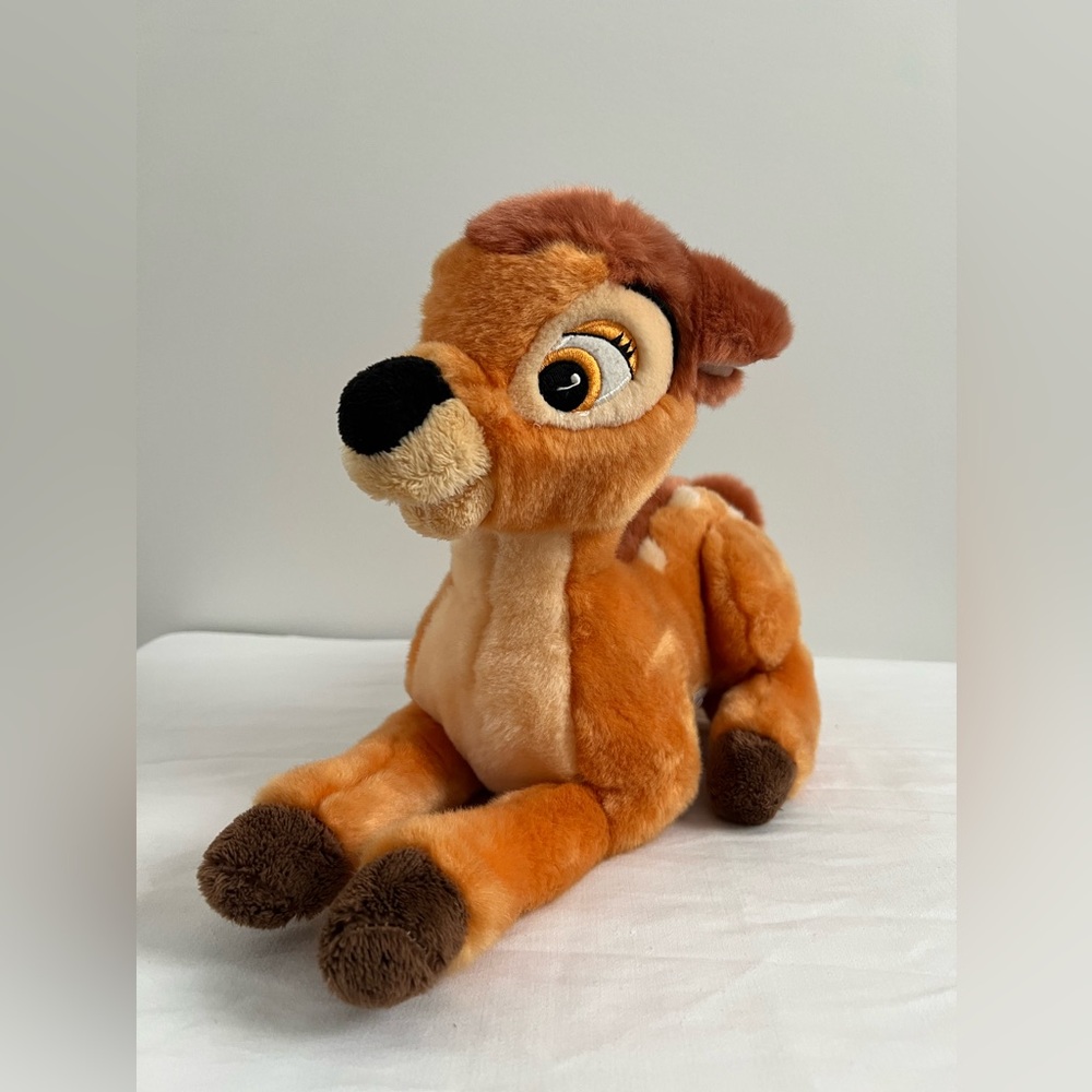 Disney Store Exclusive Laying Bambi Plush Authentic Fawn Stuffed Animal Toy 13”